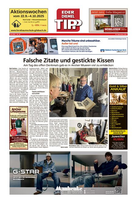 Eder-Diemel Tipp Waldeck vom 20.09.2025