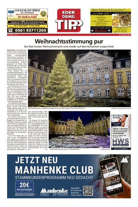 Eder-Diemel Tipp Waldeck vom 22.11.2025