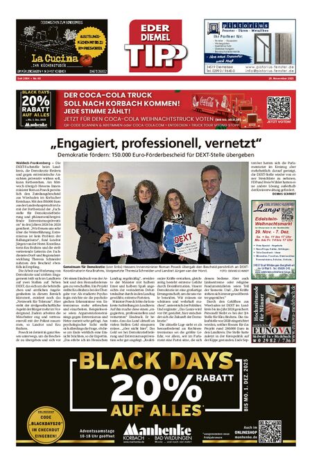 Eder-Diemel Tipp Waldeck vom 29.11.2025