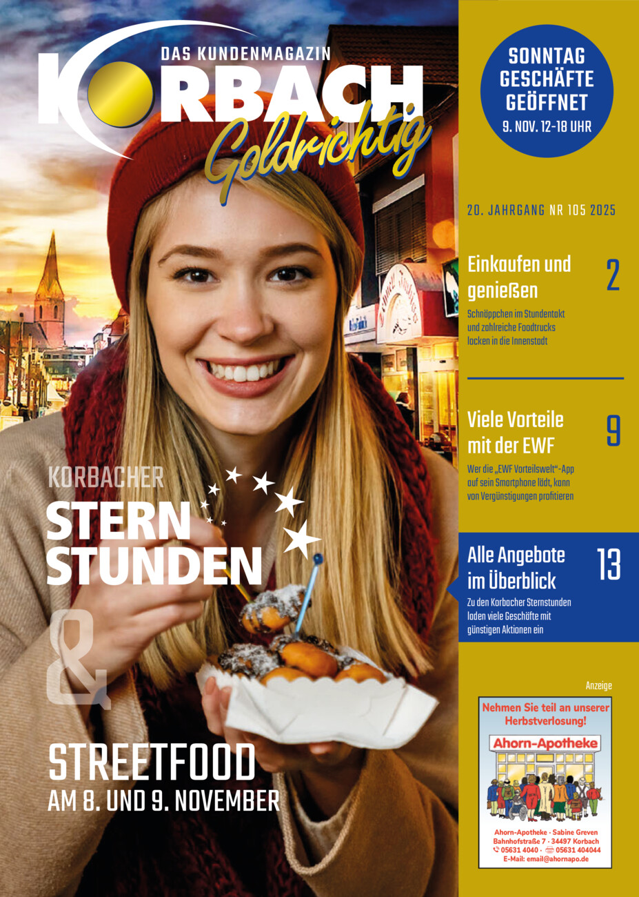 Korbach goldrichtig 44-25 vom Freitag, 31.10.2025