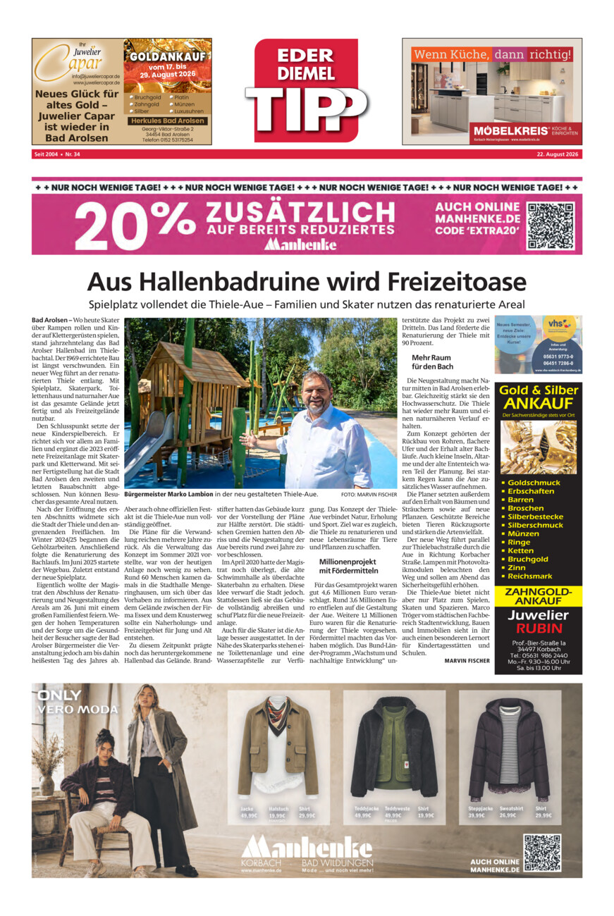 EDT 34-26 vom Samstag, 22.08.2026