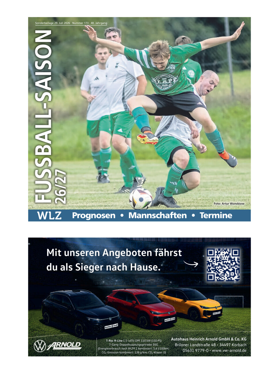 Fußballsaison 2026/27 vom Mittwoch, 29.07.2026