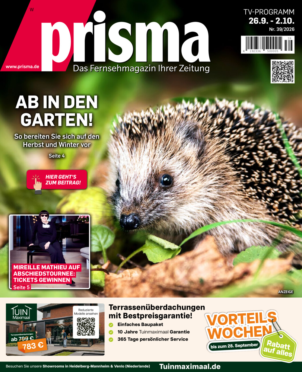 prisma 39-26 vom Freitag, 25.09.2026
