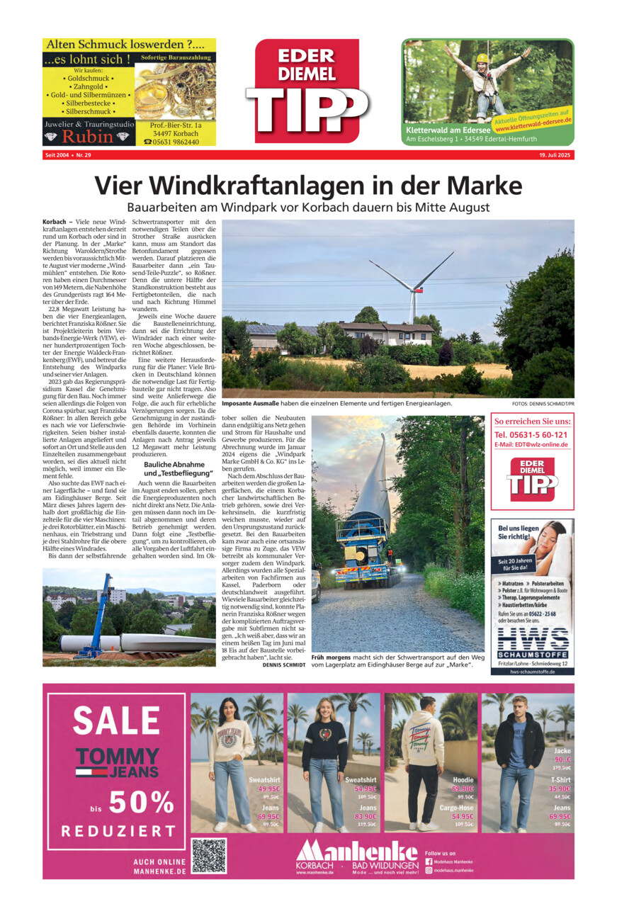 EDT 29-25 vom Samstag, 19.07.2025
