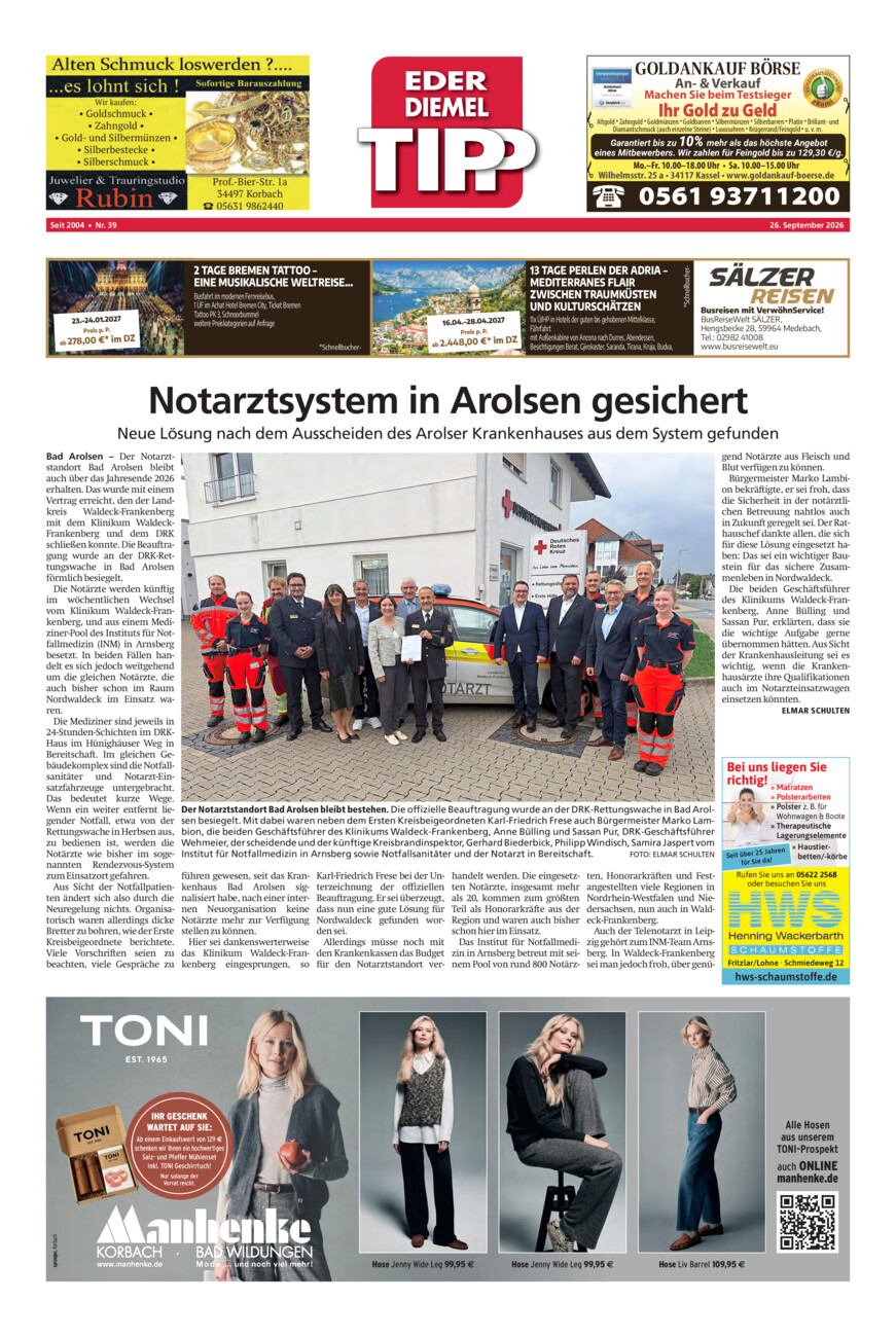 EDT 39-26 vom Samstag, 26.09.2026