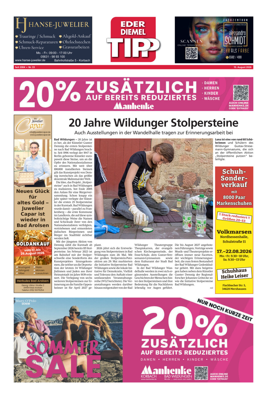 EDT 33-26 vom Samstag, 15.08.2026
