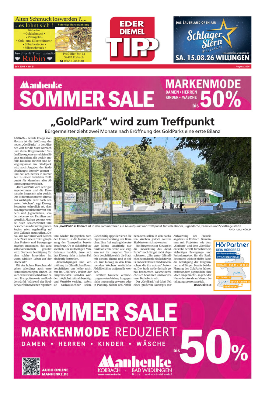 EDT 31-26 vom Samstag, 01.08.2026