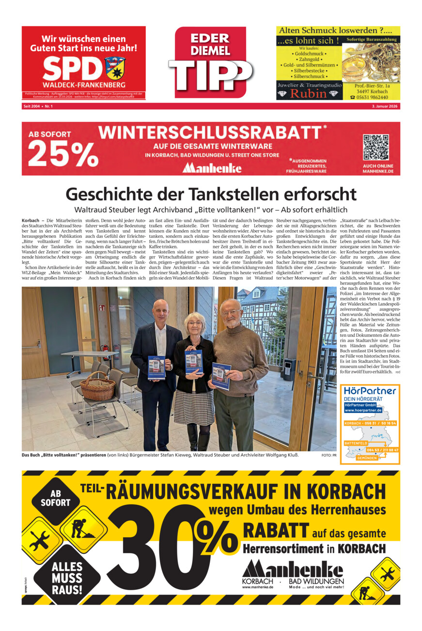 EDT 1-26 vom Samstag, 03.01.2026