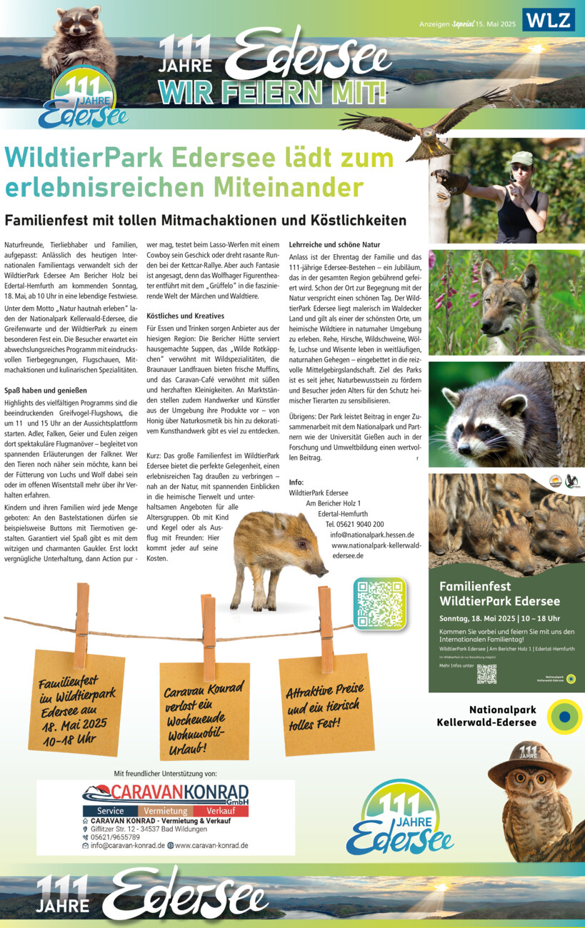 WildtierPark Edersee vom Donnerstag, 15.05.2025