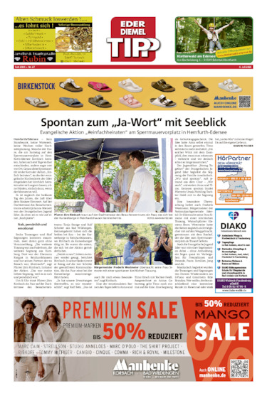 Eder-Diemel Tipp Waldeck vom 04.07.2026